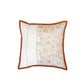 Golden Block Printed Cushion Cover | Flange Border - Cotton 16 x 16 inches