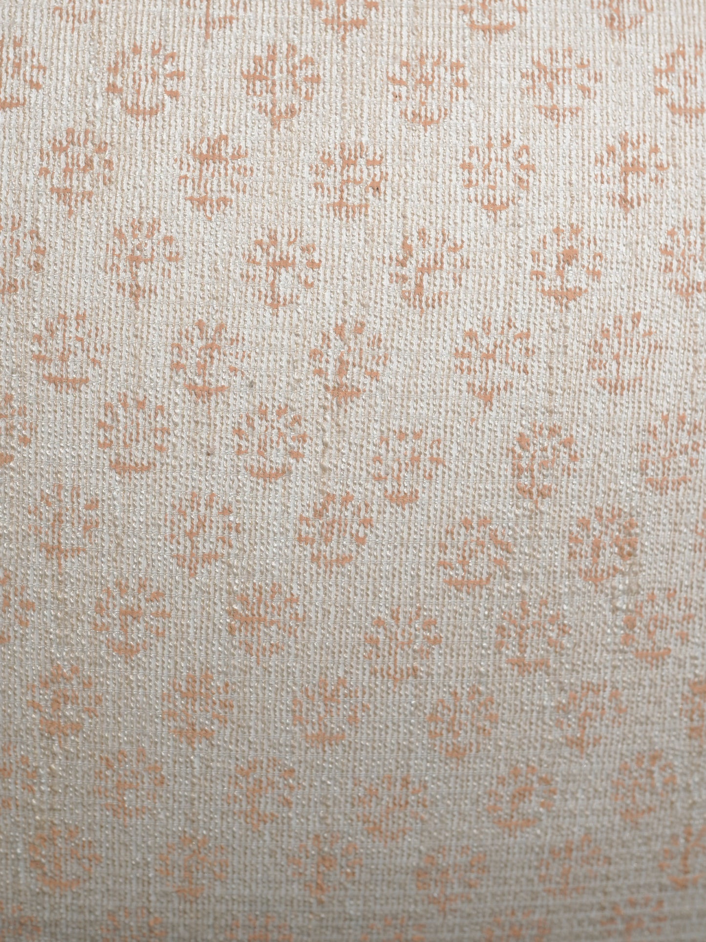 Block Printed Cushion Cover | Flange Border - Linen 20 x 20 inches