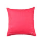 Abstract Printed with Zari Highlight Embroidered Cushion Cover - Pink - 16x16 Inches