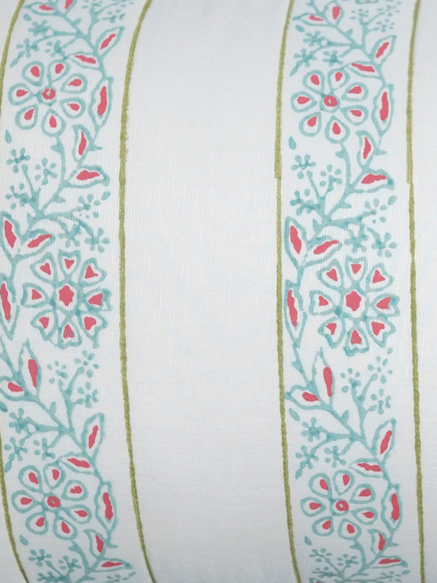 Hand Embroidered Luxe Collection Cushion Covers | Block Printed with Quilted Stitching Off White - 12x22 Inches