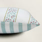 Hand Embroidered Luxe Collection Cushion Covers | Block Printed with Quilted Stitching Off White - 12x22 Inches