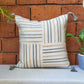 Polyester Blend Cushion Cover - Patch Work, Hand Work, Towel Embroidery & Tassels, Off White, 16x16 inches, Set of 1