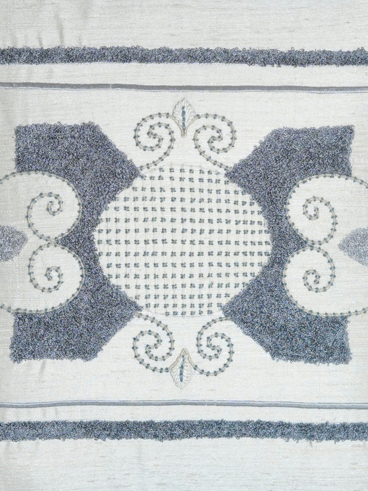 Embroidered Cushion Cover 16 Inch x 16 Inch | Grey