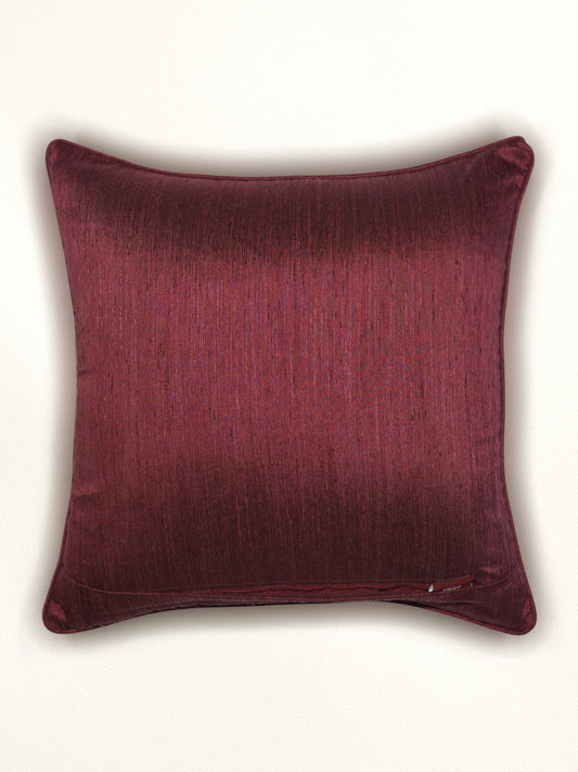 Floral Embroidered Cushion Cover 16 Inch x 16 Inch | Polyester