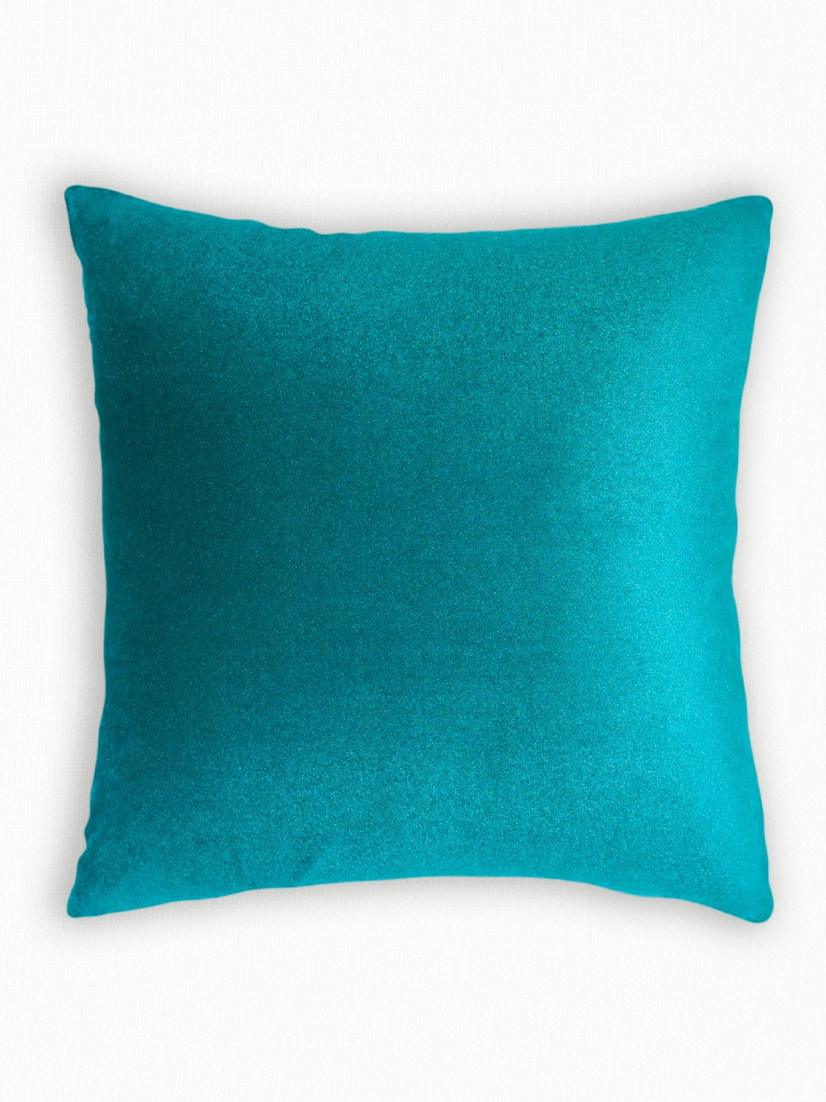 Hand Embroidered Pichwai Cushion Cover with Digital Print | Peacock Embellished Velvet 16x16 Inches