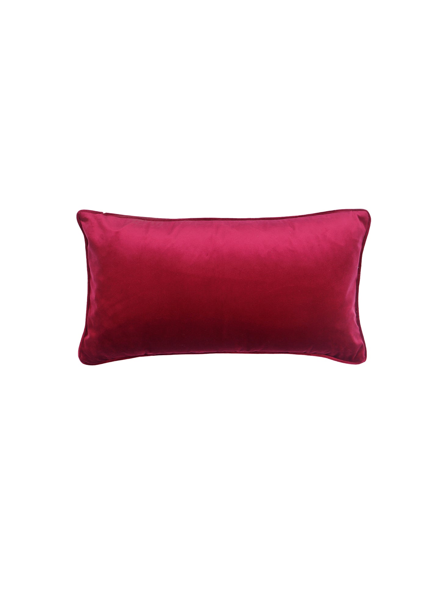 Hand Embroidered Pichwai Cushion Cover with Digital Print | Embellished Velvet 12x22 Inches