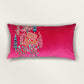 Hand Embroidered Pichwai Cushion Cover with Zari | Velvet 12x22 Inches