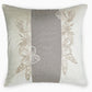 Floral Embroidered Patchwork Cushion Cover 16 Inch x 16 Inch | Beige