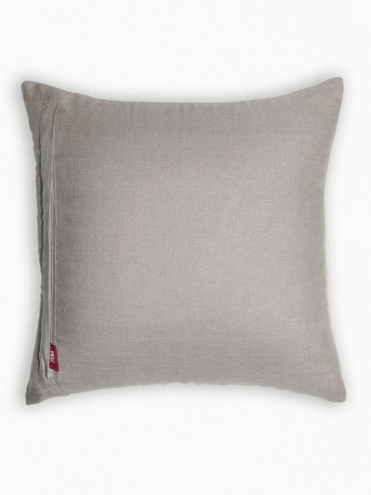 Floral Embroidered Patchwork Cushion Cover 16 Inch x 16 Inch | Beige