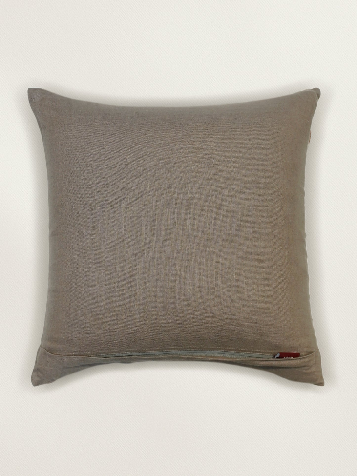 Embroidered Cushion Cover 18 Inch x 18 Inch | Beige | Cotton