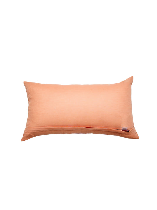 Multicolor Linen Cushion Cover- Hand Painted Design 12x12 inches,set of 1