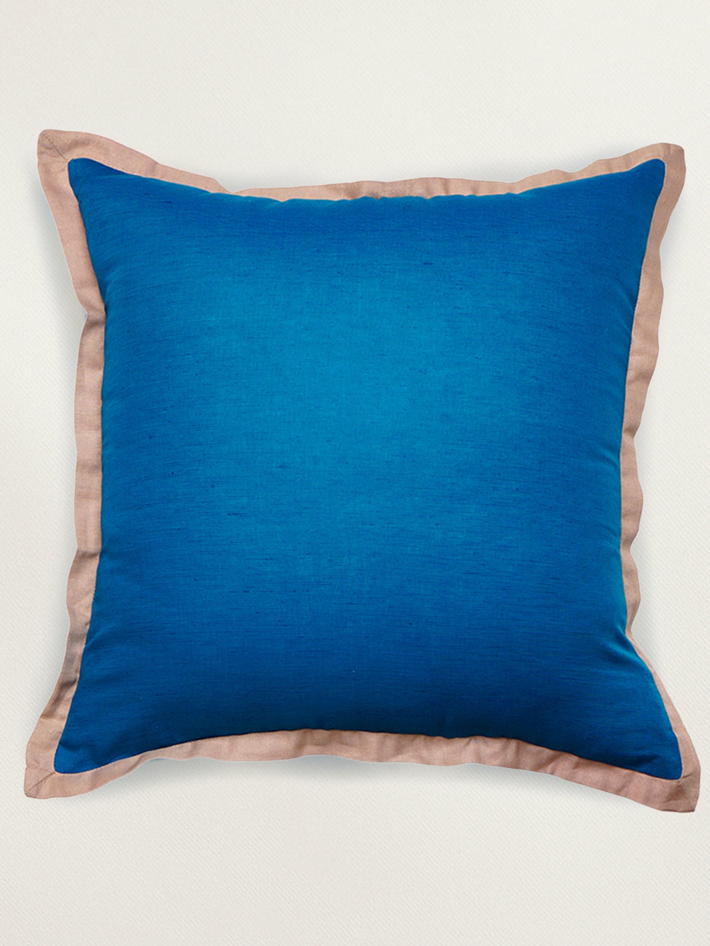 Blue Linen Cushion Cover-Flat Piping |16x16 inches,set of 1