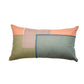 Multicolor Linen Cushion Cover- Patchwork with Hand Embroidered |12x12 inches,set of 1