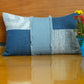 Polyester Blend Cushion Cover – Multi-Color, Patchwork with Frayed Detailing 12x22 inch Set of 1