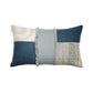 Polyester Blend Cushion Cover – Multi-Color, Patchwork with Frayed Detailing 12x22 inch Set of 1