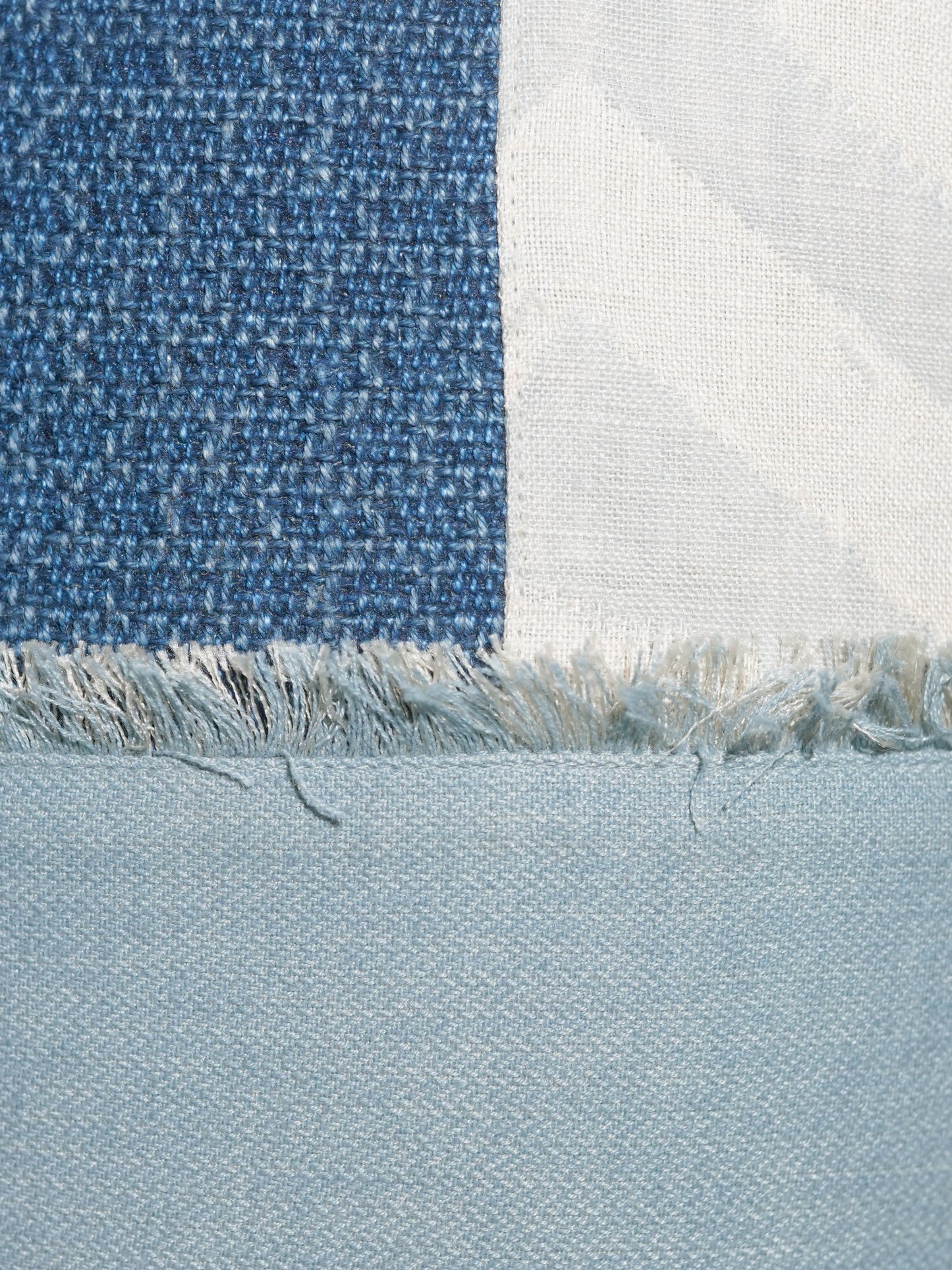 Polyester Blend Cushion Cover – Multi-Color, Patchwork with Frayed Detailing 12x22 inch Set of 1