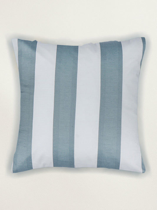 Linen Cushion Cover – Light Blue, Patch Work 16x16 inch Set of 1