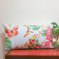 Linen Cushion Cover – Blue, Painted Design 12x22 inch set of 1