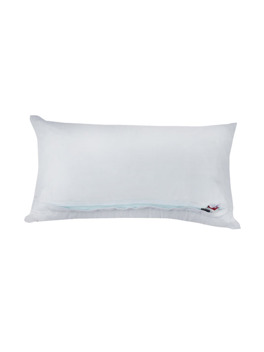 Linen Cushion Cover – Blue, Painted Design 12x22 inch set of 1