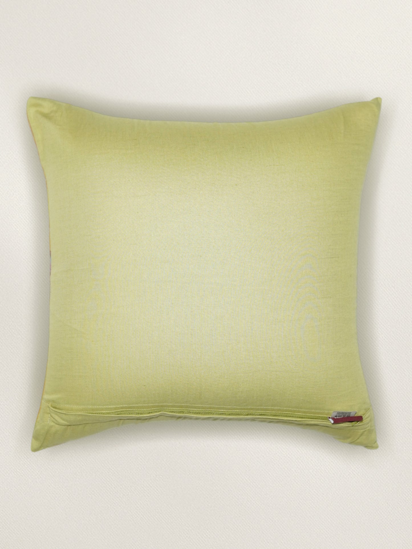 Linen Green Cushion Cover – 16x16 hand painted inch Set of 1