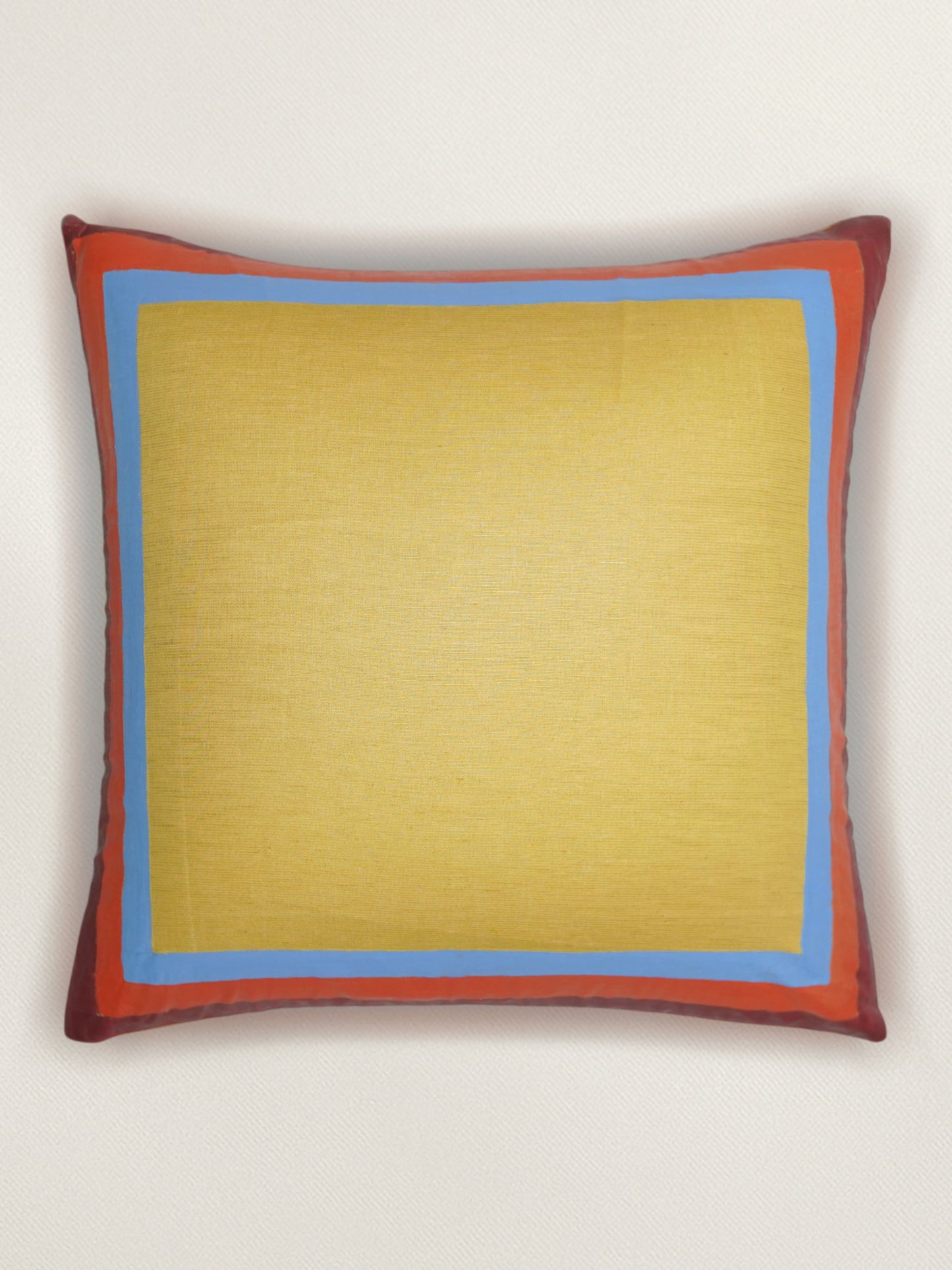 Linen Cushion Cover – hand painted ,16x16 inch Set of 1