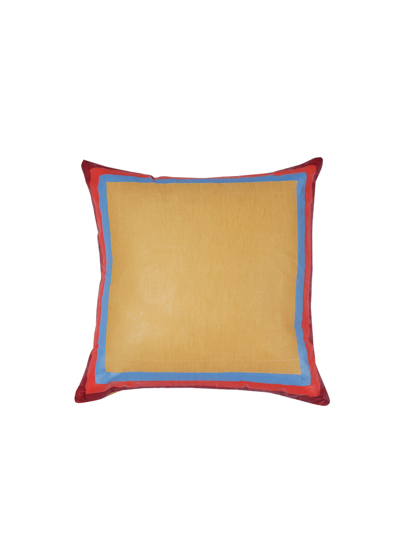 Linen Cushion Cover – hand painted ,16x16 inch Set of 1