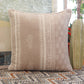 Block Printed Luxe Collection Cushoin Covers with Flange Border | Beige - 16x16, 18x18, 20x20, 12x22 inches (Set of 6)