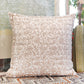 Block Printed Luxe Collection Cushoin Covers with Flange Border | Beige - 16x16, 18x18, 20x20, 12x22 inches (Set of 6)