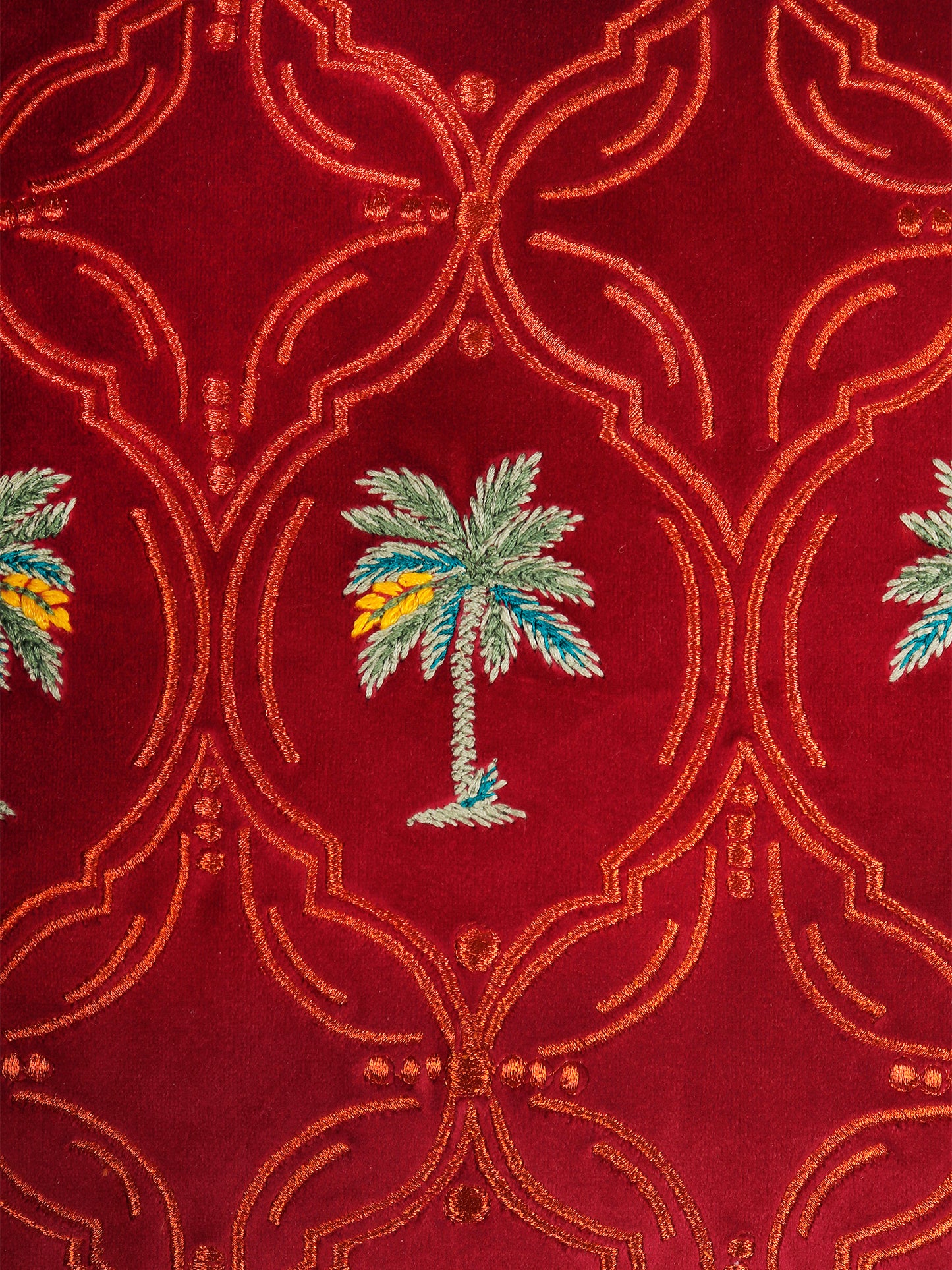 Pichwai Collection of Hand Embroidered Cushion Covers | Multicolor, Velvet 16 inches X 16 inches, 18 inches X 18 inches (Set of 2)
