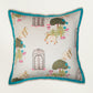 Pichwai Collection of Hand Embroidered Cushion Covers | Multicolor, Velvet 18 inches X 18 inches, 12 inches X 22 inches (Set of 2)