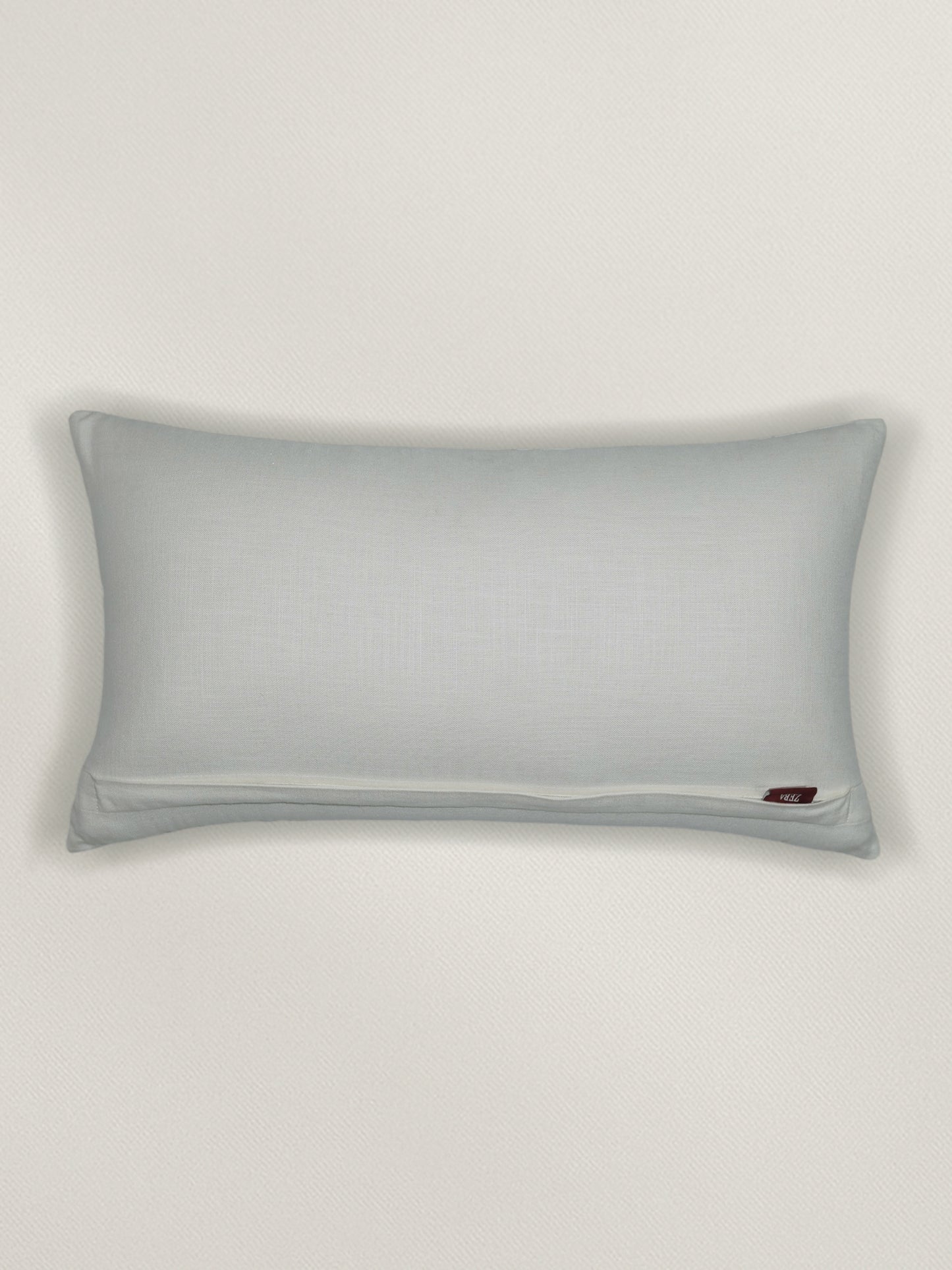 Floral Embroidered Cushion Cover 12 Inch x 22 Inch | Off White