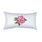 Linen Light Blue Cushion Cover- Hand Painted, 12x22 inches, Set of 1