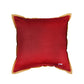 Linen Cushion Cover – Red, Flat Piping 16x16 inch Set of 1