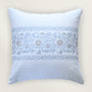 Polyester Blend Cushion Cover - Off White with Digital & Hand Work and Lace, 16x16 inches, Set of 1