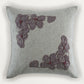 Floral Applique Cushion Cover | 16 Inch x 16 Inch | Beige