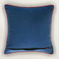 Hand Embroidered Cushion Cover 16 Inch x 16 Inch | Velvet | Blue & Red