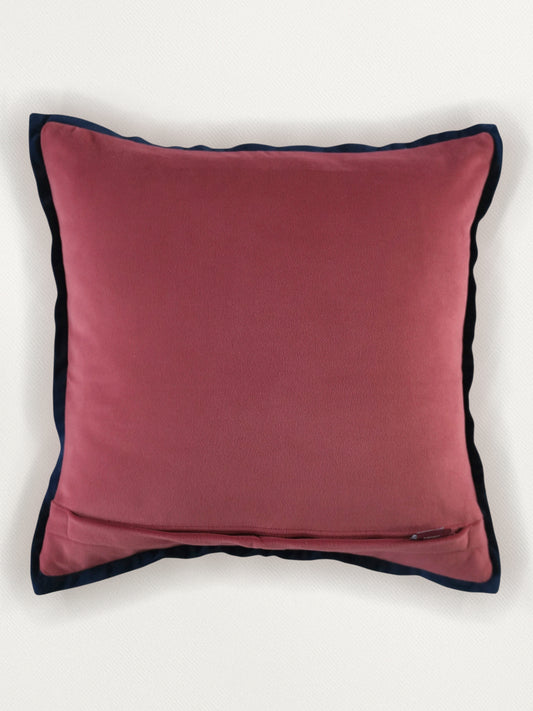 Hand Embroidered Cushion Cover 16 Inch x 16 Inch | Velvet