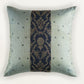 Hand Embroidered Brocade Cushion Cover 18 Inch x 18 Inch | Blue