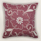 Floral Embroidered Cushion Cover 16 Inch x 16 Inch | Maroon