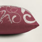 Floral Embroidered Cushion Cover 16 Inch x 16 Inch | Maroon