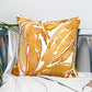 White Linen Cushion Cover - Hand and digital print, 16x16 inches, Set of 1