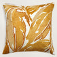 White Linen Cushion Cover - Hand and digital print, 16x16 inches, Set of 1