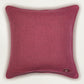 Embroidered Cushion Cover 16 Inch x 16 Inch | Polyester | Pink