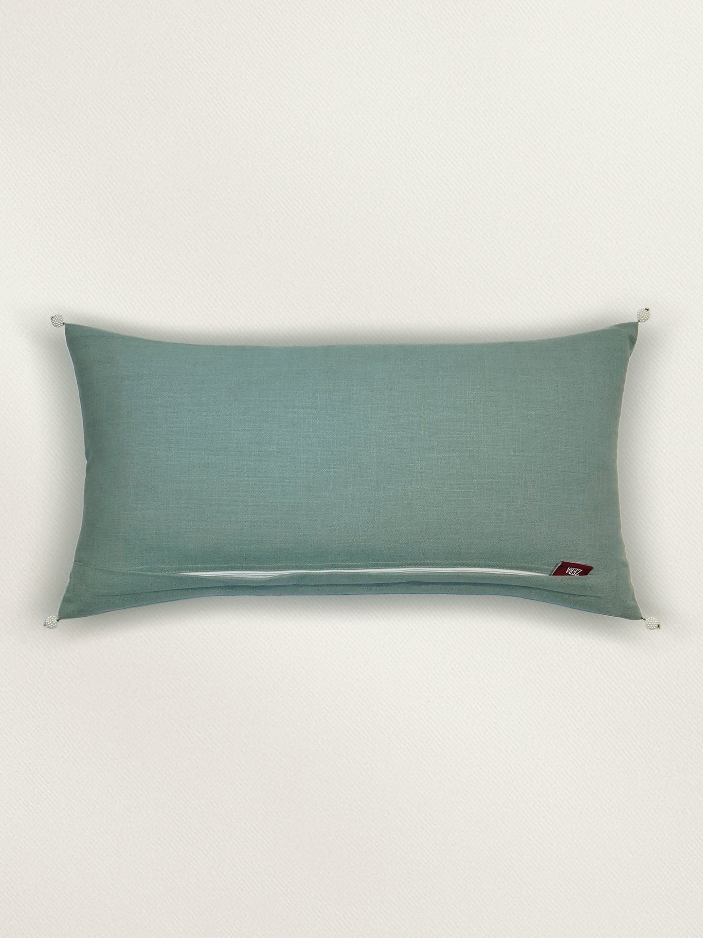 Paisley Printed Cushion Cover 12 Inch x 22 Inch | Blue | Polyester