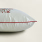 Applique Embroidered Cushion Cover 16 Inch x 16 Inch | Cord Piping | Off White