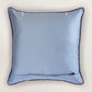Hand Embroidered Polyester Cushion Cover 16 Inch x 16 Inch with Cord piping | Grey