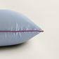 Hand Embroidered Polyester Cushion Cover 16 Inch x 16 Inch with Cord piping | Grey