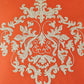 Aari Embroidered 100% Polyester Cushion cover | 16x16inch | Orange