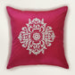 Aari Embroidered  100% Polyester  Cushion cover | 16x16inch | Pink