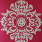 Aari Embroidered  100% Polyester  Cushion cover | 16x16inch | Pink